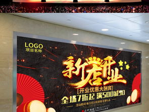 大氣新店開業(yè)慶典海報與會展策劃指南